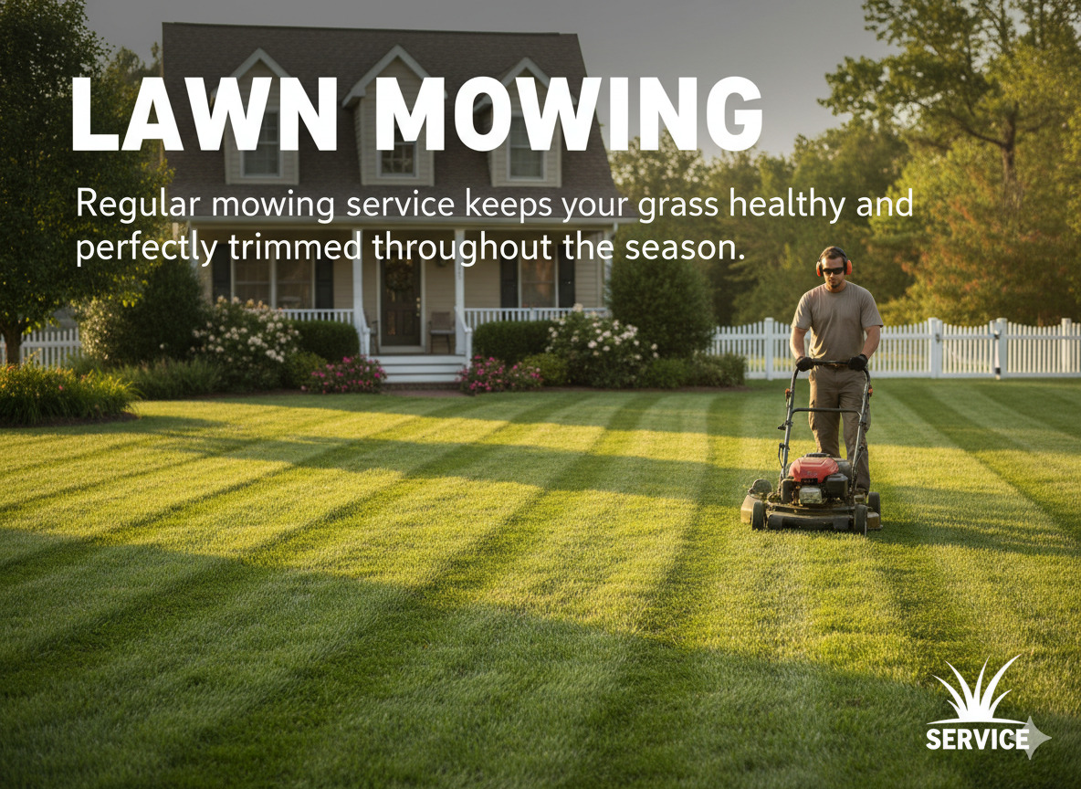 Professional lawn mowing service
